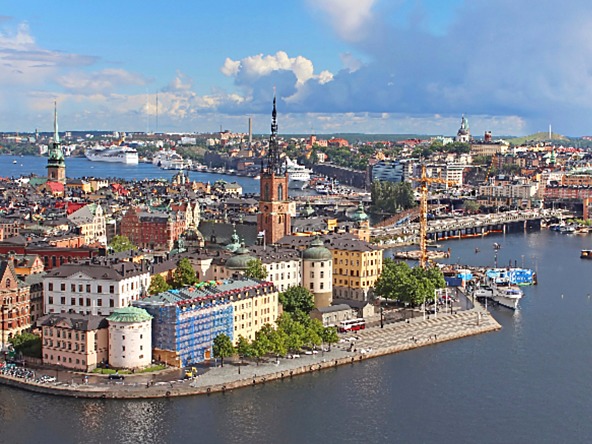 aerial view of stockholm